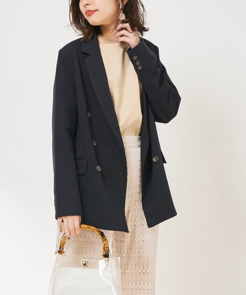 natural couture（ナチュラルクチュール）の「テーラードおしゃれジャケット（テーラードジャケット・レディース・ベージュ/ネイビー/ミント・FREE）」の16枚目の写真