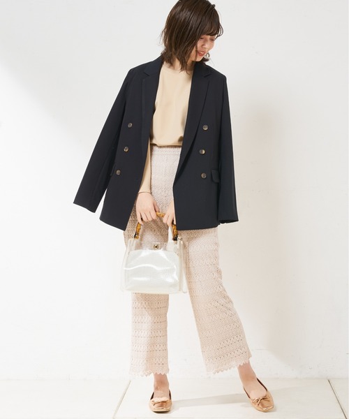 natural couture（ナチュラルクチュール）の「テーラードおしゃれジャケット（テーラードジャケット・レディース・ベージュ/ネイビー/ミント・FREE）」の11枚目の写真