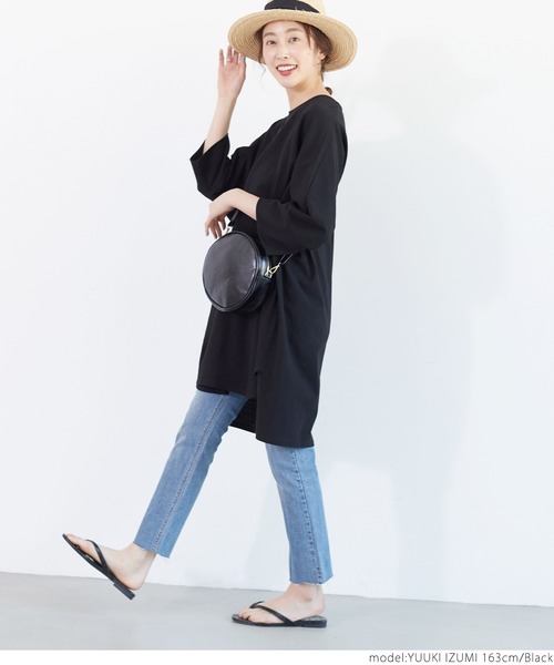 coca(coca)(コカ)の「前後テレコビックTシャツ(Tシャツ/カットソー・レディース・ブラック/ホワイト・ONE SIZE)」の6枚目の写真