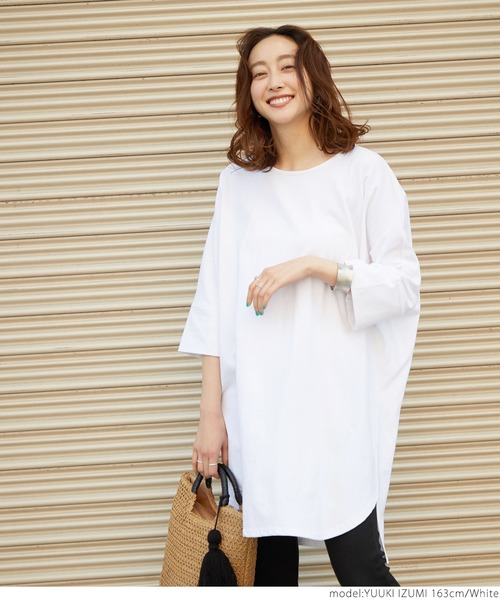 coca(coca)(コカ)の「前後テレコビックTシャツ(Tシャツ/カットソー・レディース・ブラック/ホワイト・ONE SIZE)」の14枚目の写真