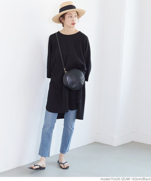 coca(coca)(コカ)の「前後テレコビックTシャツ(Tシャツ/カットソー・レディース・ブラック/ホワイト・ONE SIZE)」の5枚目の写真