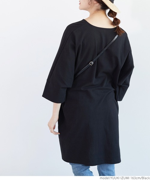 coca(coca)(コカ)の「前後テレコビックTシャツ(Tシャツ/カットソー・レディース・ブラック/ホワイト・ONE SIZE)」の7枚目の写真