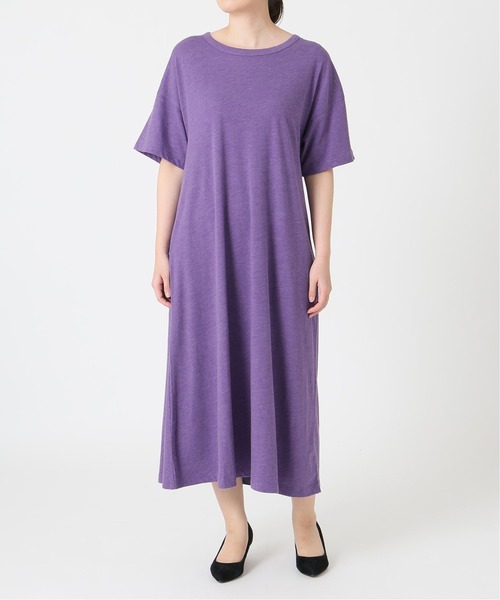 SLOBE IENA(スローブイエナ)の「【Champion/チャンピオン】SLOBE別注カットソーロングワンピース【洗濯機使用可(ネット使用)】◆(ワンピース・レディース・ホワイト/ブラック/ベージュ/パープル/グリーン・FREE)」の12枚目の写真