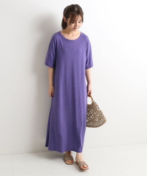 SLOBE IENA(スローブイエナ)の「【Champion/チャンピオン】SLOBE別注カットソーロングワンピース【洗濯機使用可(ネット使用)】◆(ワンピース・レディース・ホワイト/ブラック/ベージュ/パープル/グリーン・FREE)」の14枚目の写真