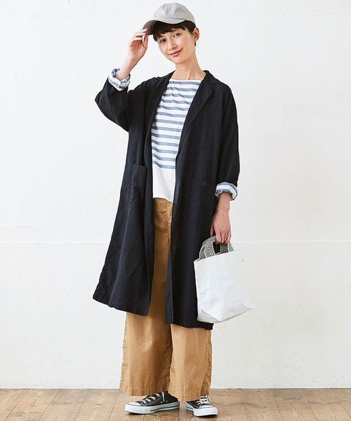 Sunny clouds(サニークラウズ)の「サニークラウズ 極薄コート(その他アウター・レディース・ベージュ/ブラック・MEDIUM/X-LARGE/XX-LARGE/NM/LARGE)」の3枚目の写真