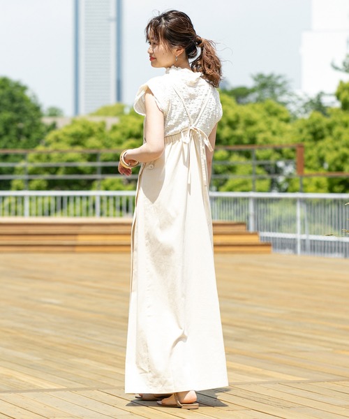 mystic（ミスティック）の「ラップロングジャンパースカート（Tシャツ