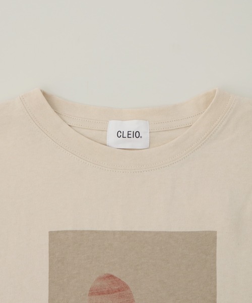 CLEIO（クレイオ）の「【CLEIO】ニュアンスプリントTシャツ（Tシャツ/カットソー・レディース・アイボリー/カーキ・FREE）」の8枚目の写真