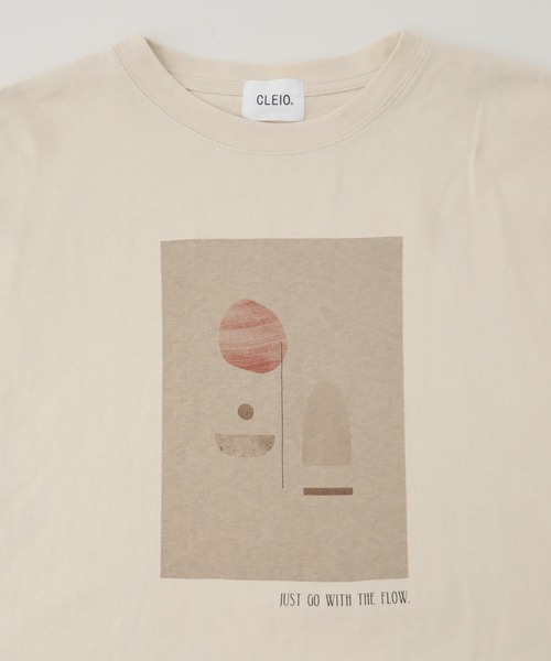 CLEIO（クレイオ）の「【CLEIO】ニュアンスプリントTシャツ（Tシャツ/カットソー・レディース・アイボリー/カーキ・FREE）」の10枚目の写真