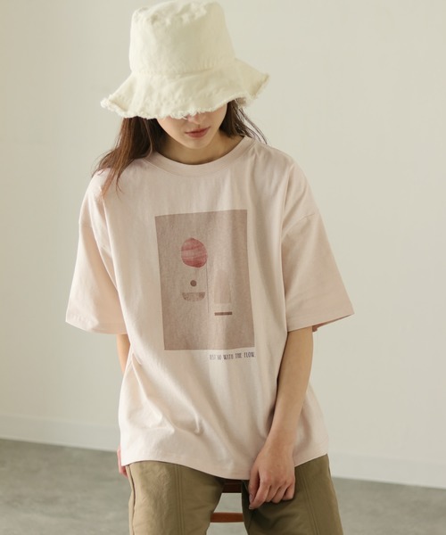 CLEIO（クレイオ）の「【CLEIO】ニュアンスプリントTシャツ（Tシャツ/カットソー・レディース・アイボリー/カーキ・FREE）」の13枚目の写真