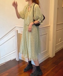 Jewelobe | 小花柄スモックワンピース(ワンピース)