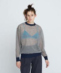 BEAUTY&YOUTH UNITED ARROWS | BY∴ シアーボーダーニットプルオーバー -ウォッシャブル-(ニット/セーター)