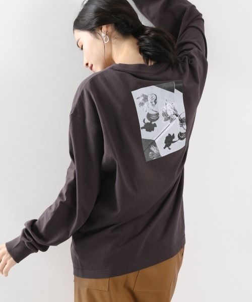 LOWRYS FARM(ローリーズファーム)の「フォトロンT 897587(Tシャツ/カットソー・レディース・チャコールグレー/ホワイト/ホワイト系その他・FREE)」の3枚目の写真