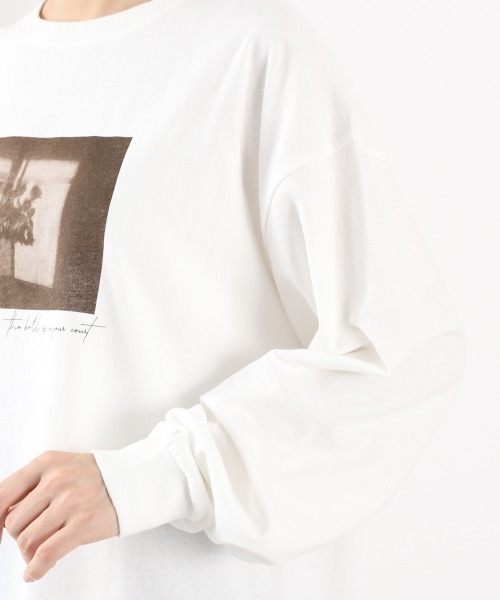 LOWRYS FARM(ローリーズファーム)の「フォトロンT 897587(Tシャツ/カットソー・レディース・チャコールグレー/ホワイト/ホワイト系その他・FREE)」の12枚目の写真