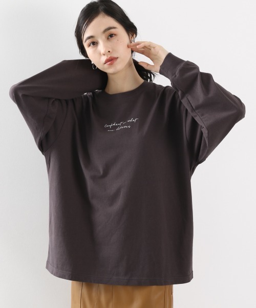 LOWRYS FARM(ローリーズファーム)の「フォトロンT 897587(Tシャツ/カットソー・レディース・チャコールグレー/ホワイト/ホワイト系その他・FREE)」の7枚目の写真