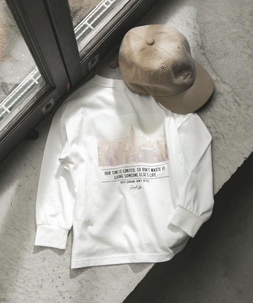 GLOBAL WORK（グローバルワーク）の「【キッズ】ヘビロッTEE/グラフィック/894485（Tシャツ/カットソー・キッズ・グレイッシュベージュ/ブラック/ホワイト/カーキ/ブラック系その他/ピンク系その他3・110cm/100cm/140cm/130cm/120cm）」の2枚目の写真