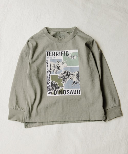 GLOBAL WORK（グローバルワーク）の「【キッズ】ヘビロッTEE/グラフィック/894485（Tシャツ/カットソー・キッズ・グレイッシュベージュ/ブラック/ホワイト/カーキ/ブラック系その他/ピンク系その他3・110cm/100cm/140cm/130cm/120cm）」の6枚目の写真