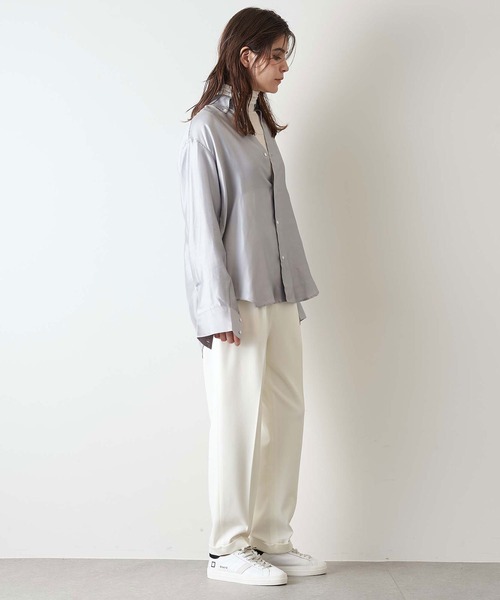 Whim Gazette（ウィムガゼット）の「ハイウエストタックパンツ（その他パンツ・レディース・アイボリー・38/36）」の5枚目の写真