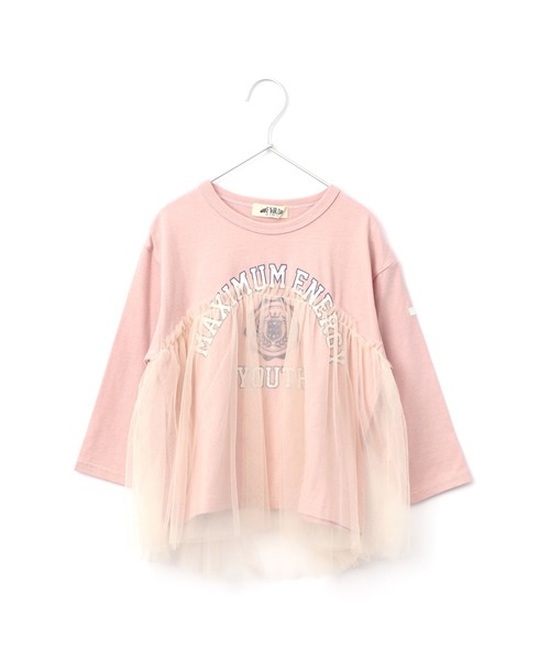セール】チュールレイヤードチュニック□80~140cm(Tシャツ セール】チュールレイヤードチュニック□80~140cm(Tシャツ