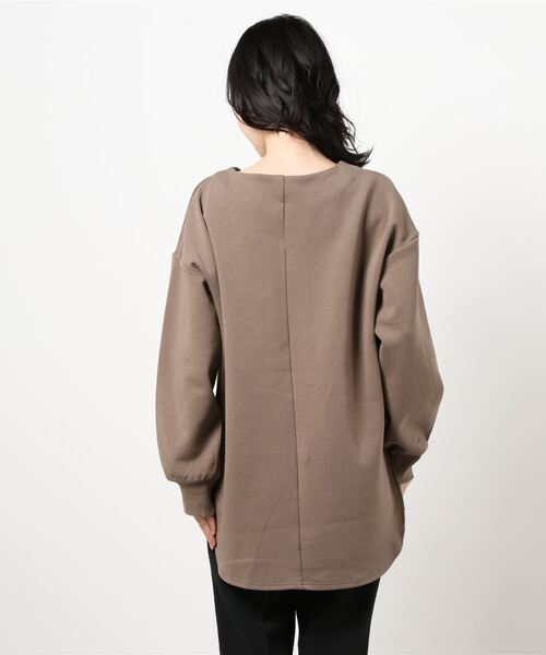 INTERPLANET（インタープラネット）の「CTPUダンボールチュニック（Tシャツ/カットソー・レディース・オフホワイト/チャコールグレー/ブラウン・FREE）」の5枚目の写真