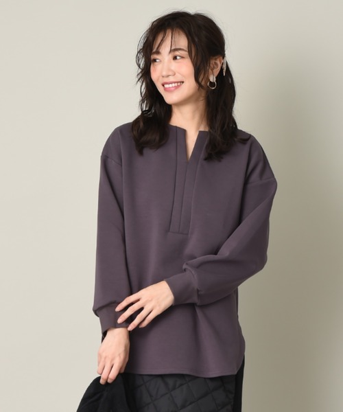 INTERPLANET（インタープラネット）の「CTPUダンボールチュニック（Tシャツ/カットソー・レディース・オフホワイト/チャコールグレー/ブラウン・FREE）」の3枚目の写真