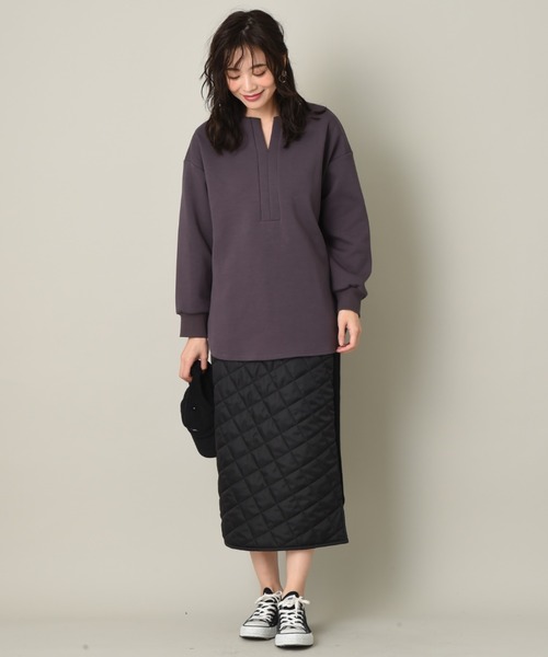 INTERPLANET（インタープラネット）の「CTPUダンボールチュニック（Tシャツ/カットソー・レディース・オフホワイト/チャコールグレー/ブラウン・FREE）」の14枚目の写真