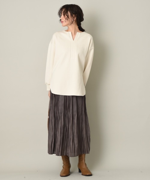 INTERPLANET（インタープラネット）の「CTPUダンボールチュニック（Tシャツ/カットソー・レディース・オフホワイト/チャコールグレー/ブラウン・FREE）」の18枚目の写真