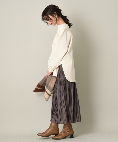 INTERPLANET（インタープラネット）の「CTPUダンボールチュニック（Tシャツ/カットソー・レディース・オフホワイト/チャコールグレー/ブラウン・FREE）」の20枚目の写真