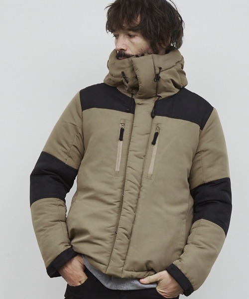YARD PLUS（ヤードプリュス）の「YARD PLUS 切り換えボリュームジャケット（ブルゾン・メンズ・ブラック/ホワイト/ベージュ/カーキ・LARGE/MEDIUM）」の4枚目の写真