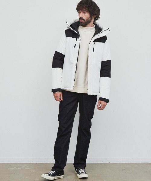 YARD PLUS（ヤードプリュス）の「YARD PLUS 切り換えボリュームジャケット（ブルゾン・メンズ・ブラック/ホワイト/ベージュ/カーキ・LARGE/MEDIUM）」の11枚目の写真