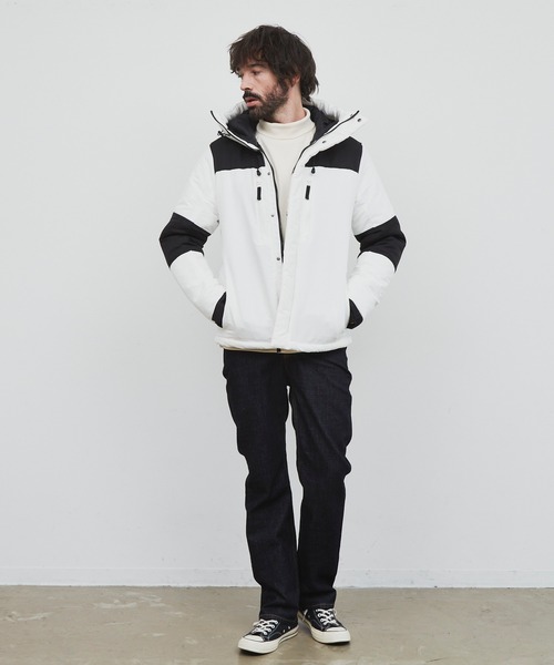 YARD PLUS（ヤードプリュス）の「YARD PLUS 切り換えボリュームジャケット（ブルゾン・メンズ・ブラック/ホワイト/ベージュ/カーキ・LARGE/MEDIUM）」の13枚目の写真