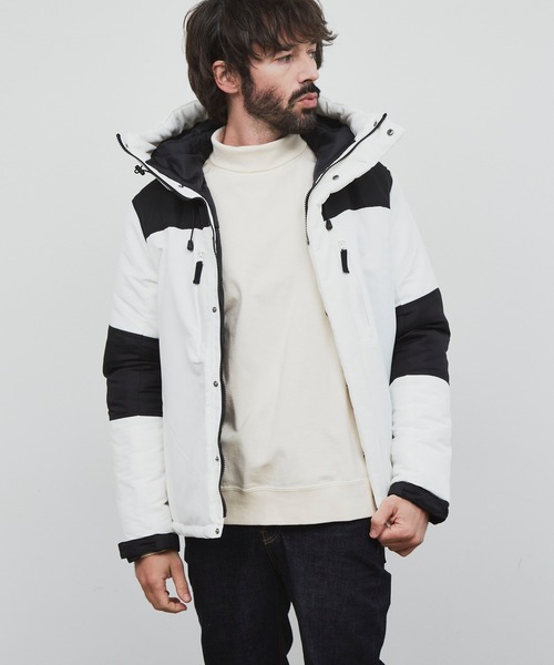 YARD PLUS（ヤードプリュス）の「YARD PLUS 切り換えボリュームジャケット（ブルゾン・メンズ・ブラック/ホワイト/ベージュ/カーキ・LARGE/MEDIUM）」の18枚目の写真