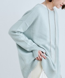 DouDou | ウールカシミア袖スリットボートプルオーバー(ニット/セーター)