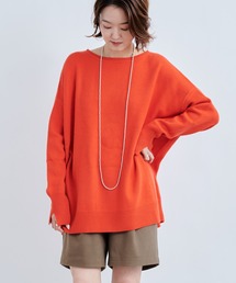 DouDou | ウールカシミア袖スリットボートプルオーバー(ニット/セーター)