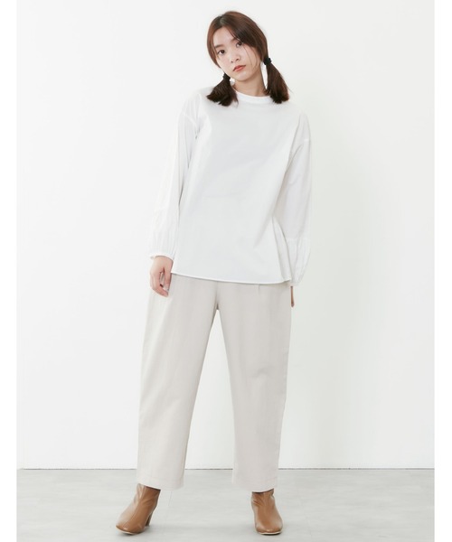 POU DOU DOU(プードゥドゥ)の「ロールネックブラウス(シャツ/ブラウス・レディース・オフホワイト/イエロー/ブルー・3)」の14枚目の写真