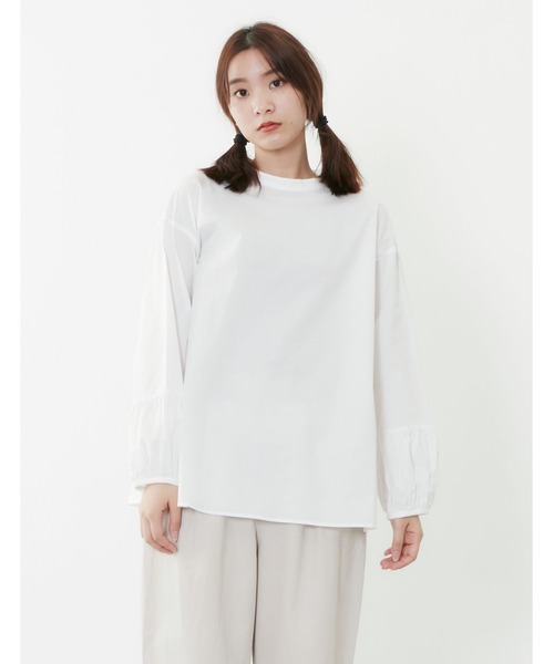 POU DOU DOU(プードゥドゥ)の「ロールネックブラウス(シャツ/ブラウス・レディース・オフホワイト/イエロー/ブルー・3)」の16枚目の写真