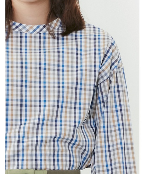 POU DOU DOU(プードゥドゥ)の「ロールネックブラウス(シャツ/ブラウス・レディース・オフホワイト/イエロー/ブルー・3)」の22枚目の写真