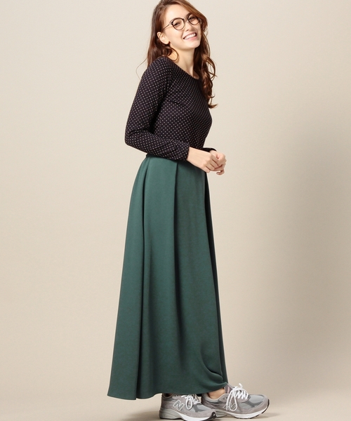 BEAUTY&YOUTH UNITED ARROWS（ビューティーアンドユースユナイテッドアローズ）の「BYTF ダブルサテンマキシスカート ◆（スカート・レディース・コバルトブルー/ブラック・MEDIUM/SMALL）」の9枚目の写真