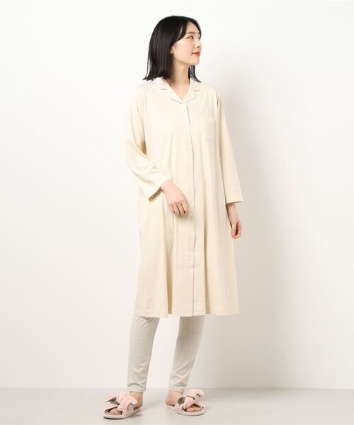 キッドブルー -21グレイスフルコットン -長袖ナイティ -KNQM511 -kidblue