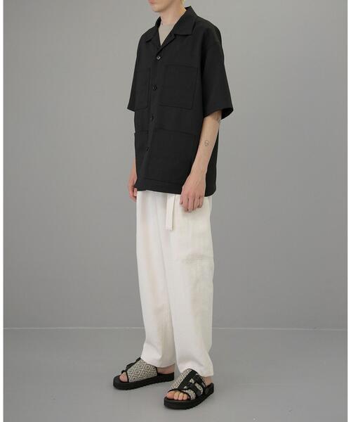 MONKEY TIME（モンキータイム）の「＜monkey time＞ PE KRSY COVERALL SSL/カバーオールシャツ（シャツ/ブラウス・メンズ・ブラック/ベージュ・S/M/L/XL）」の4枚目の写真