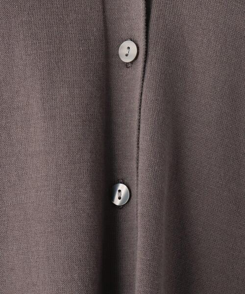 OPAQUE.CLIP（オペークドットクリップ）の「◆Lux organic cotton 天竺編みVネックロングカーディガン（カーディガン/ボレロ・レディース・ガンメタ/オフホワイト/オリーブ・40/38）」の4枚目の写真