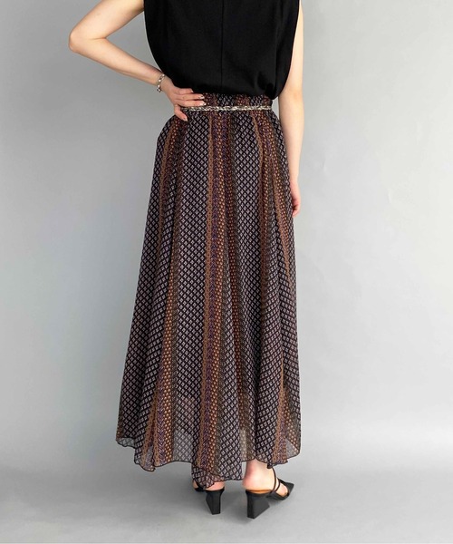 PICCIN（ピッチン）の「エスニックストライププリントスカート（スカート・レディース・ピンク/ベージュ/ブラック・M）」の14枚目の写真