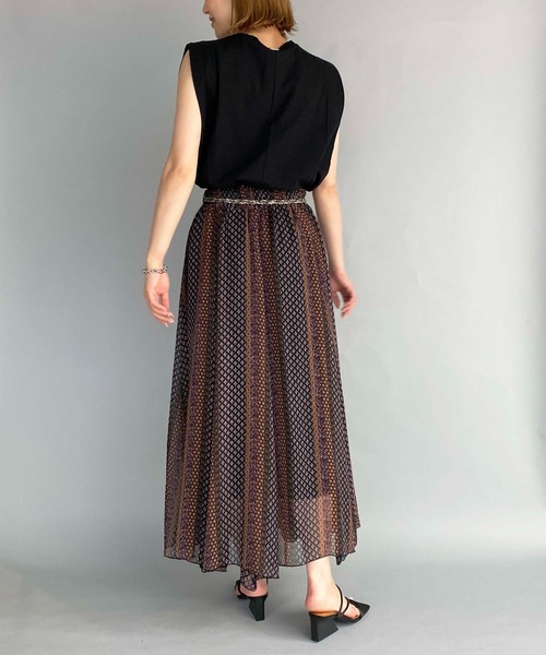 PICCIN（ピッチン）の「エスニックストライププリントスカート（スカート・レディース・ピンク/ベージュ/ブラック・M）」の19枚目の写真