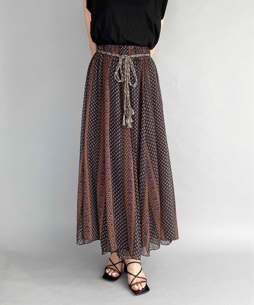 PICCIN（ピッチン）の「エスニックストライププリントスカート（スカート・レディース・ピンク/ベージュ/ブラック・M）」の15枚目の写真