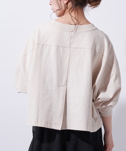 no e mosen* 短丈ロンt 50%OFF】袖ロゴ MAXIMショート丈ロンT | VOLCAN&APHRODITE