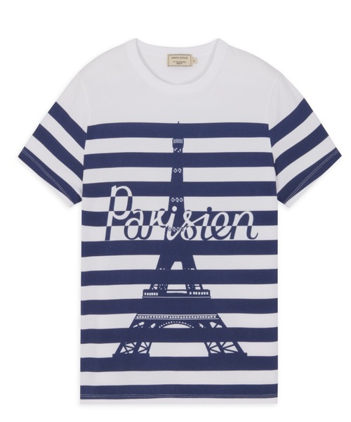 セール Parisien Tower Striped Classic Tee Shirt Tシャツ カットソー Maison Kitsune メゾンキツネ のファッション通販 Zozotown