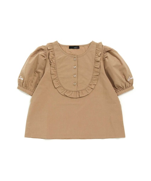 JENNI love（ジェニィラブ）の「フロントフリルブラウス（シャツ/ブラウス・キッズ・オフホワイト/ベージュ/サックスブルー・130cm/140cm/150cm/160cm）」の3枚目の写真