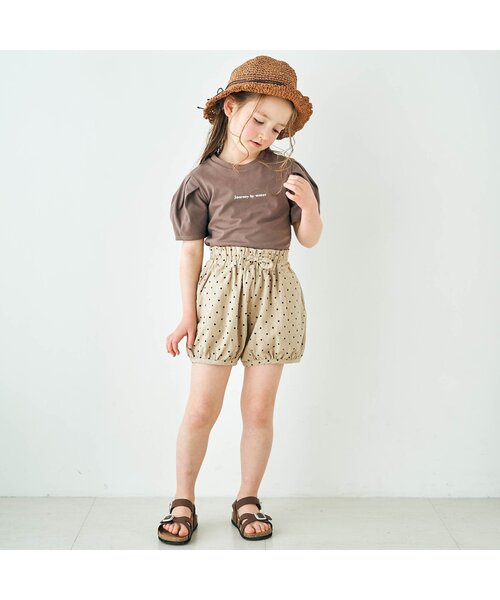 apres les cours（アプレレクール）の「折りたたみハット（ハット・キッズ・ブラウン/アイボリー・50/54/58）」の3枚目の写真