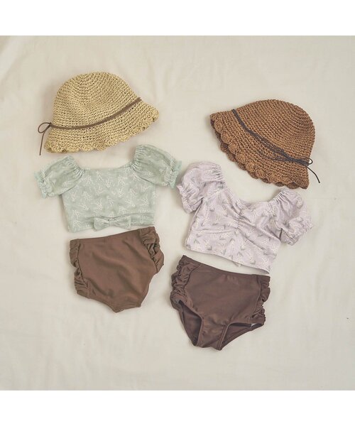 apres les cours（アプレレクール）の「折りたたみハット（ハット・キッズ・ブラウン/アイボリー・50/54/58）」の10枚目の写真