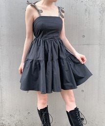 PAIN | リボンショルダーフレアチュニック(ワンピース)