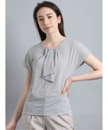 m.f.editorial | エムエフエディトリアルレディース/m.f.editorial：Women　ストレッチシフォン タック5分袖プルオーバーTシャツ(Tシャツ/カットソー)